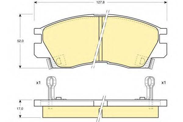 GIRLING 6109989 Комплект гальмівних колодок, дискове гальмо