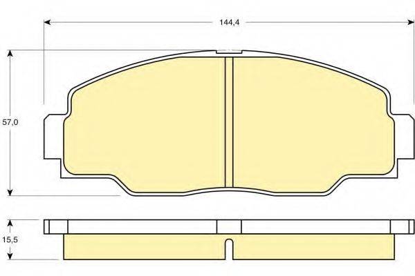 GIRLING 6110429 Комплект гальмівних колодок, дискове гальмо