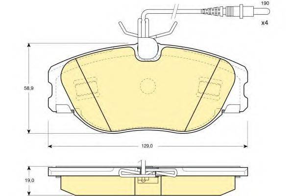 GIRLING 6111481 Комплект гальмівних колодок, дискове гальмо