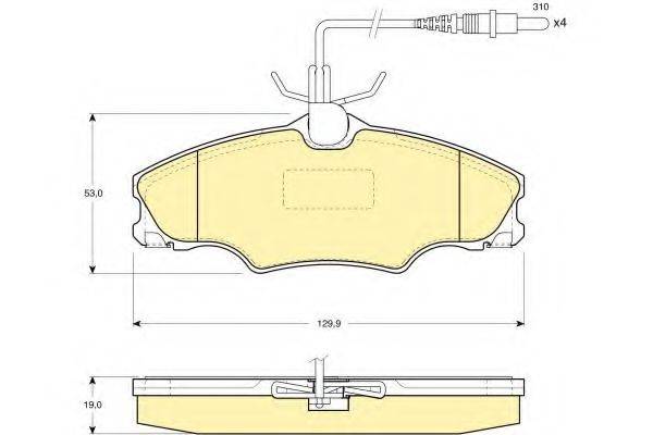 GIRLING 6111931 Комплект гальмівних колодок, дискове гальмо