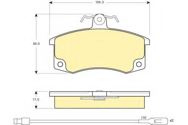 GIRLING 6114461 Комплект гальмівних колодок, дискове гальмо