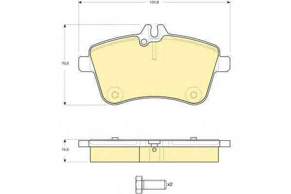 GIRLING 6116281 Комплект гальмівних колодок, дискове гальмо