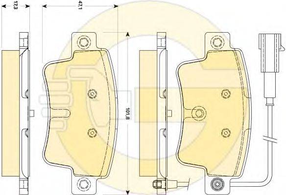 GIRLING 6118732 Комплект гальмівних колодок, дискове гальмо