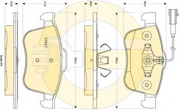 GIRLING 6118811 Комплект гальмівних колодок, дискове гальмо