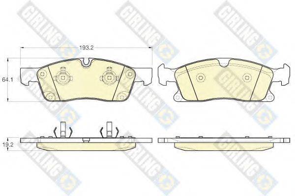GIRLING 6119552 Комплект гальмівних колодок, дискове гальмо