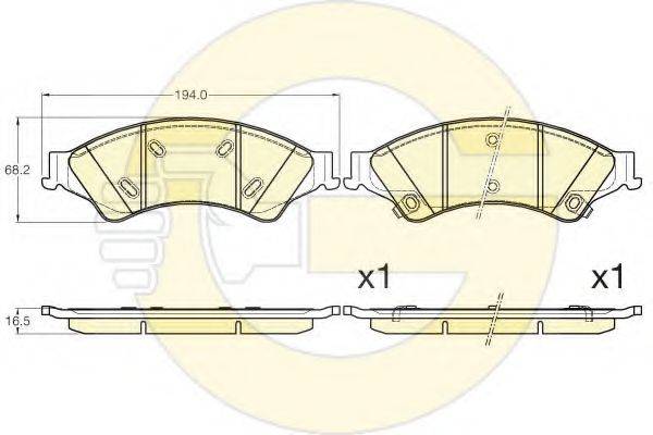 GIRLING 6120056 Комплект гальмівних колодок, дискове гальмо