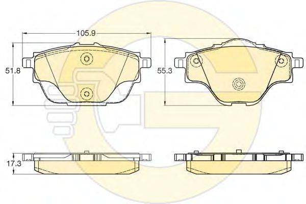 GIRLING 6120344 Комплект гальмівних колодок, дискове гальмо