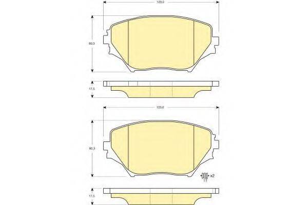 GIRLING 6132519 Комплект гальмівних колодок, дискове гальмо