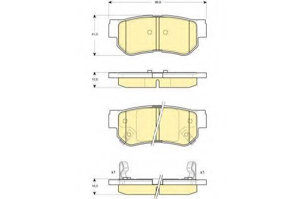 GIRLING 6132849 Комплект гальмівних колодок, дискове гальмо