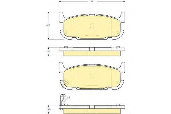 GIRLING 6133189 Комплект гальмівних колодок, дискове гальмо