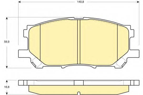 GIRLING 6133389 Комплект гальмівних колодок, дискове гальмо