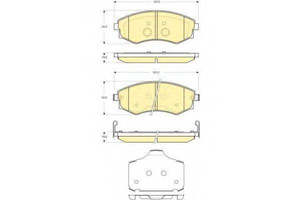 GIRLING 6133659 Комплект гальмівних колодок, дискове гальмо