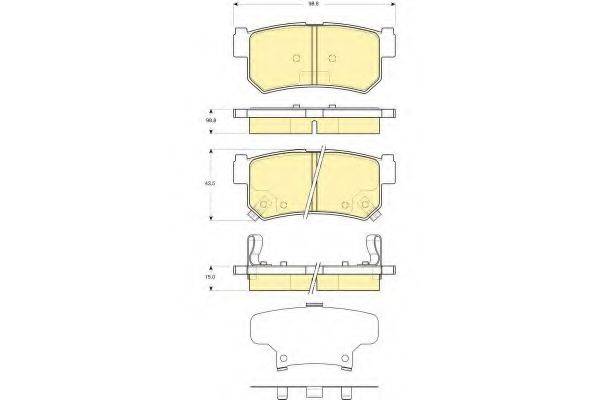 GIRLING 6133669 Комплект гальмівних колодок, дискове гальмо