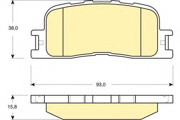 GIRLING 6133749 Комплект гальмівних колодок, дискове гальмо