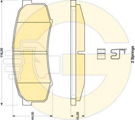 GIRLING 6134649 Комплект гальмівних колодок, дискове гальмо