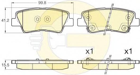 GIRLING 6135375 Комплект гальмівних колодок, дискове гальмо