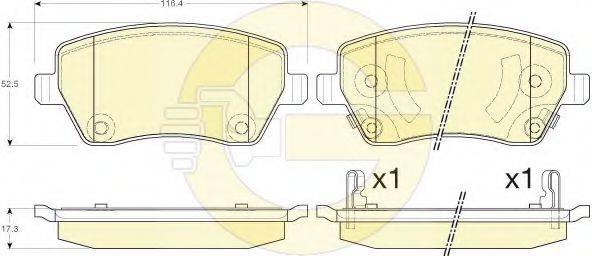 GIRLING 6135461 Комплект гальмівних колодок, дискове гальмо