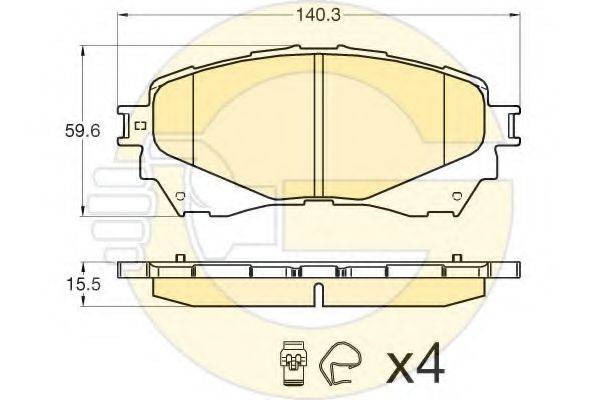 GIRLING 6135806 Комплект гальмівних колодок, дискове гальмо