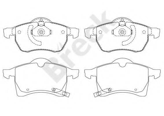 BRECK 230570070110 Комплект гальмівних колодок, дискове гальмо