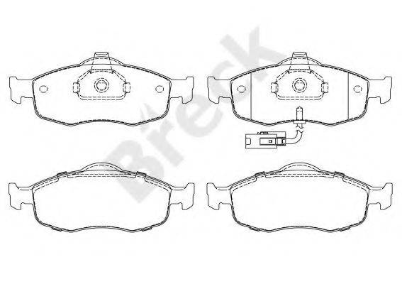 BRECK 230710070110 Комплект гальмівних колодок, дискове гальмо