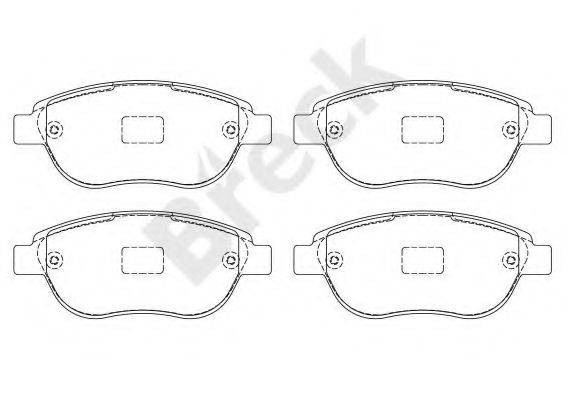 BRECK 236000070100 Комплект гальмівних колодок, дискове гальмо