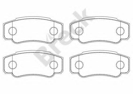 BRECK 239210070300 Комплект гальмівних колодок, дискове гальмо