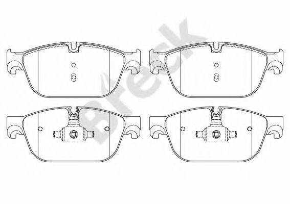 BRECK 250690070100 Комплект гальмівних колодок, дискове гальмо