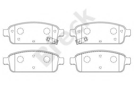 BRECK 250960070410 Комплект гальмівних колодок, дискове гальмо