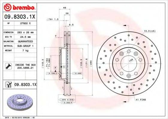 AP 27602X гальмівний диск