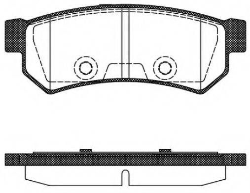 KAWE 104810 Комплект гальмівних колодок, дискове гальмо