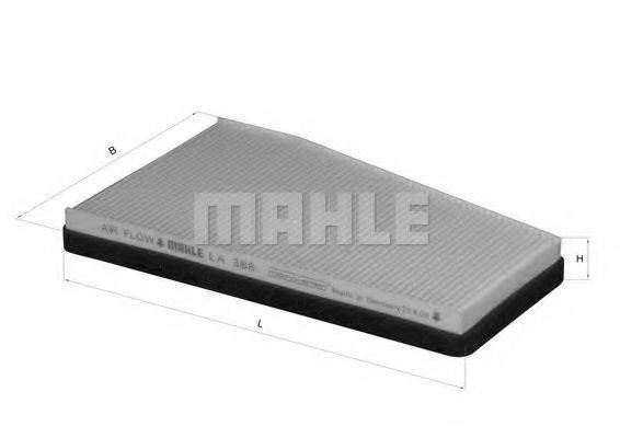 MAHLE ORIGINAL LA368 Фільтр, повітря у внутрішньому просторі