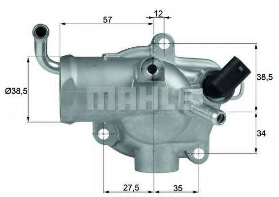 MAHLE ORIGINAL TH1287 Термостат, охолоджуюча рідина