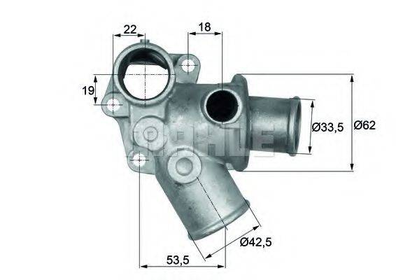 MAHLE ORIGINAL TI7380D Термостат, охолоджуюча рідина