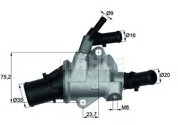 MAHLE ORIGINAL TI14888 Термостат, охолоджуюча рідина