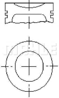 MAHLE ORIGINAL E70590 Поршень