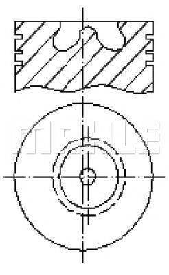 MAHLE ORIGINAL E57850 Поршень