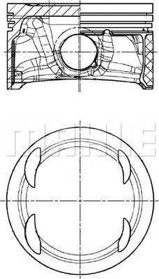 MAHLE ORIGINAL E25876 Поршень