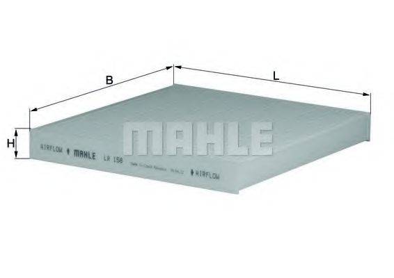 MAHLE ORIGINAL LA158 Фільтр, повітря у внутрішньому просторі