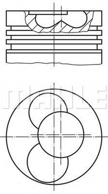 MAHLE ORIGINAL 0309000 Поршень