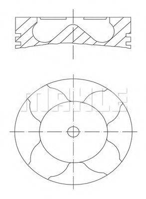 MAHLE ORIGINAL 0101600 Поршень