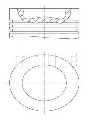 MAHLE ORIGINAL 0385700 Поршень