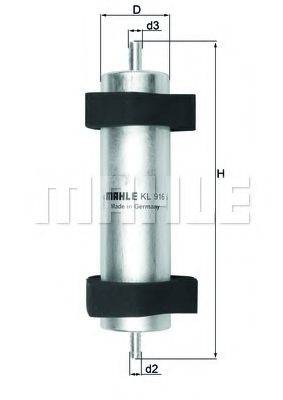 MAHLE ORIGINAL KL916 Паливний фільтр