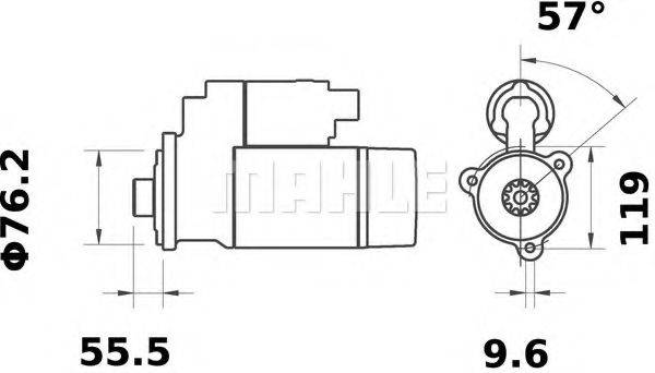 MAHLE ORIGINAL MS412 Стартер