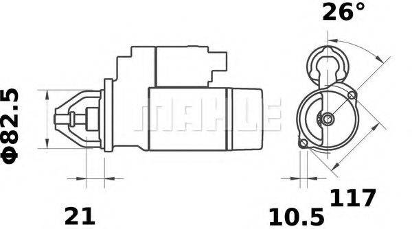 MAHLE ORIGINAL MS361 Стартер