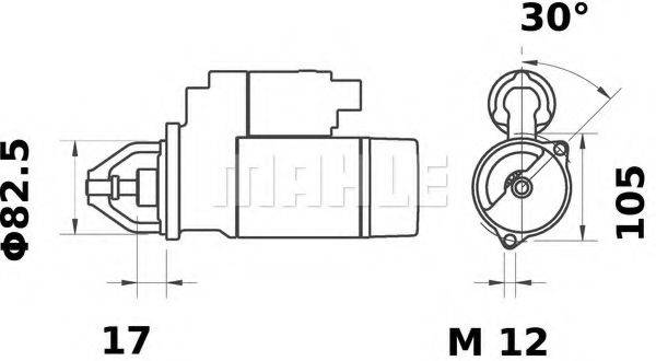 MAHLE ORIGINAL MS304 Стартер