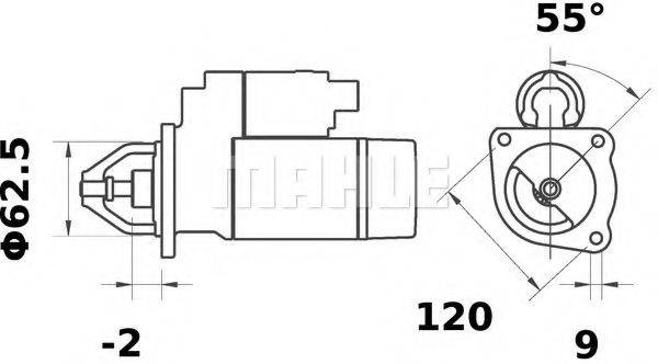 MAHLE ORIGINAL MS182 Стартер