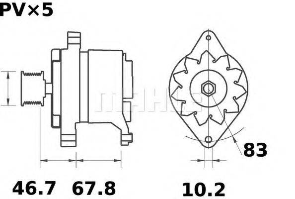 MAHLE ORIGINAL MG538 Генератор