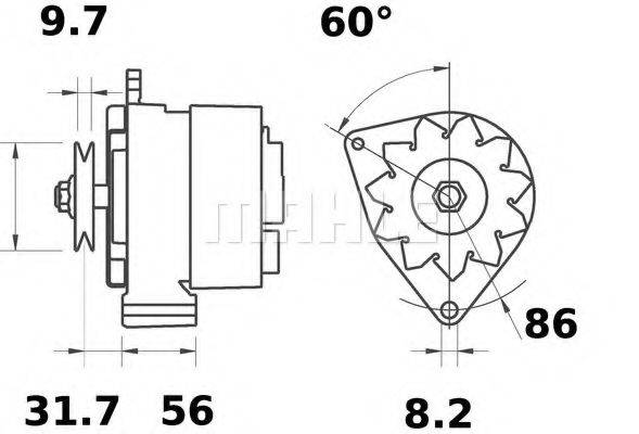 MAHLE ORIGINAL MG531 Генератор