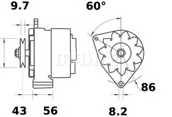 MAHLE ORIGINAL MG527 Генератор