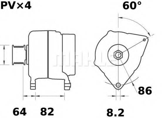 MAHLE ORIGINAL MG454 Генератор